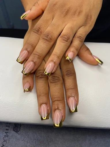 Stunning nail art with crystals